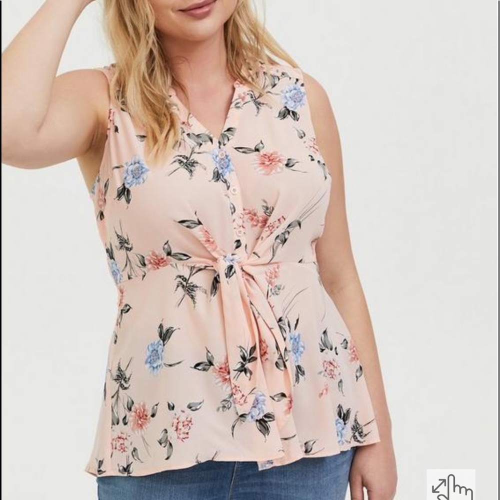 Torrid Size 3, Peplum Georgette Blouse